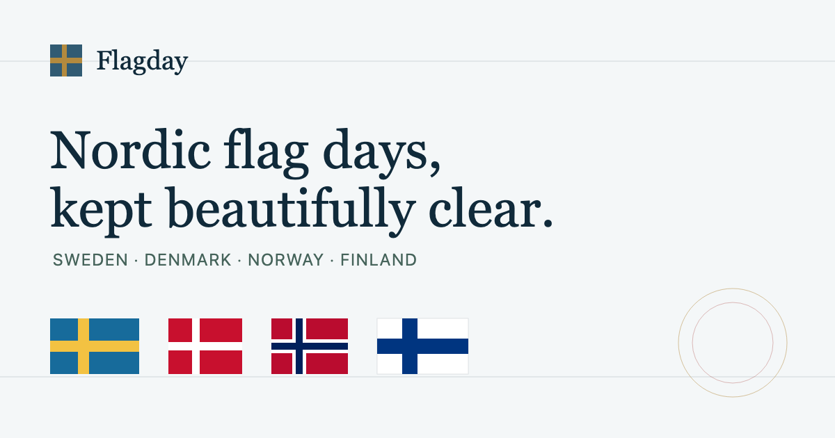 Flagday app, get a reminder when to flag logo